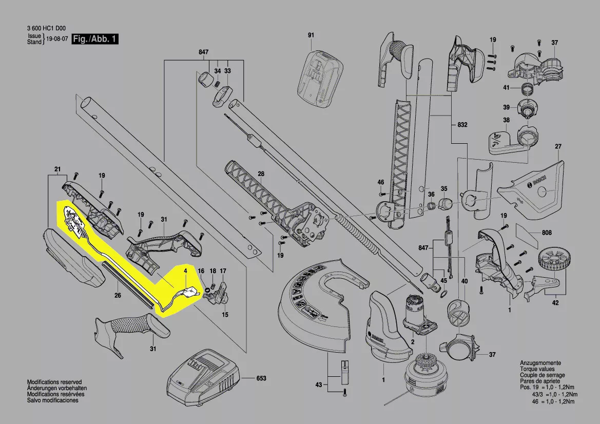Interrupteur + module électronique réf. 1 600 A01 54T Bosch